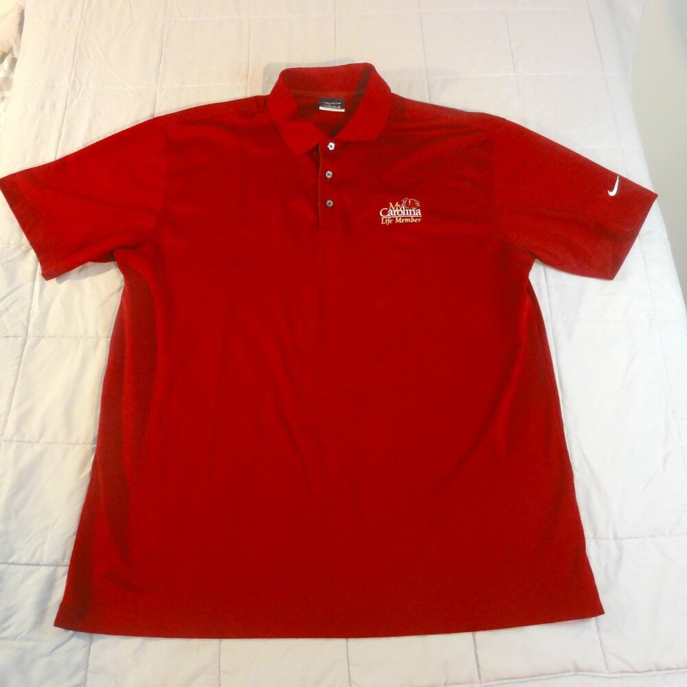 Nike Golf Shirt‎ My Carolina Mens XL Maroon 3 Button Polo